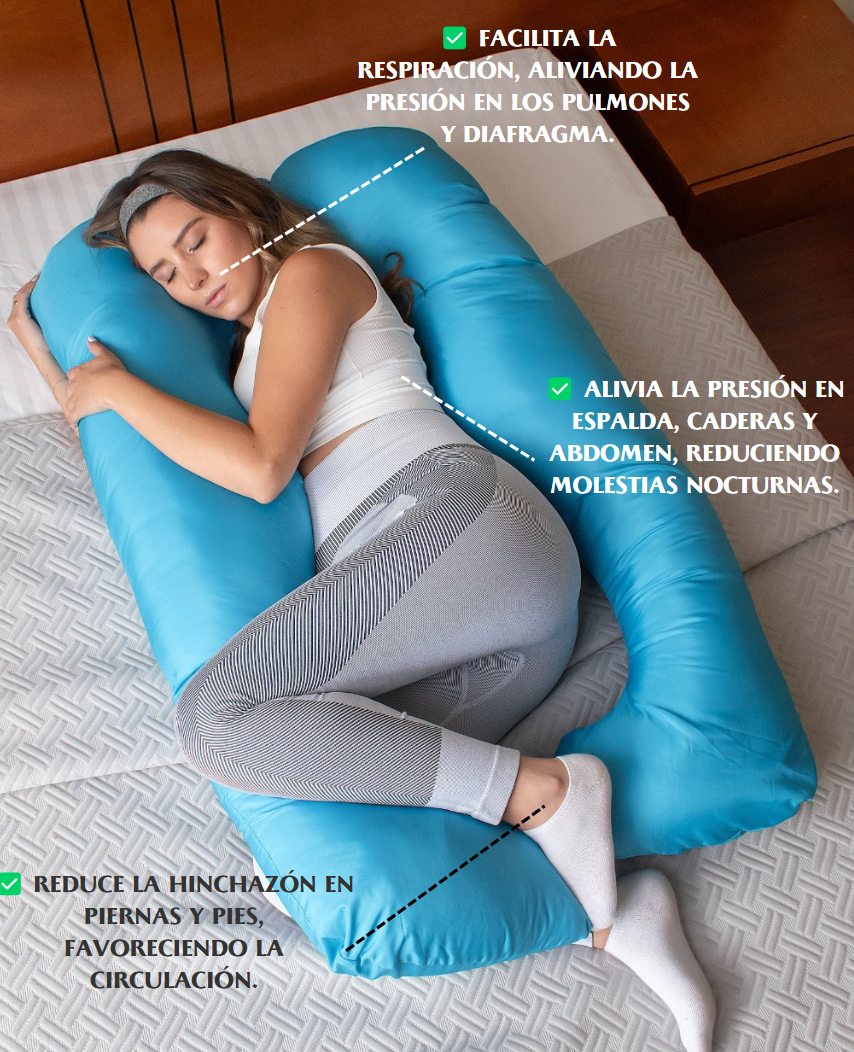 Almohada Ergonómica para Embarazo y Sueño Reparador